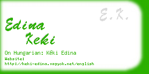 edina keki business card